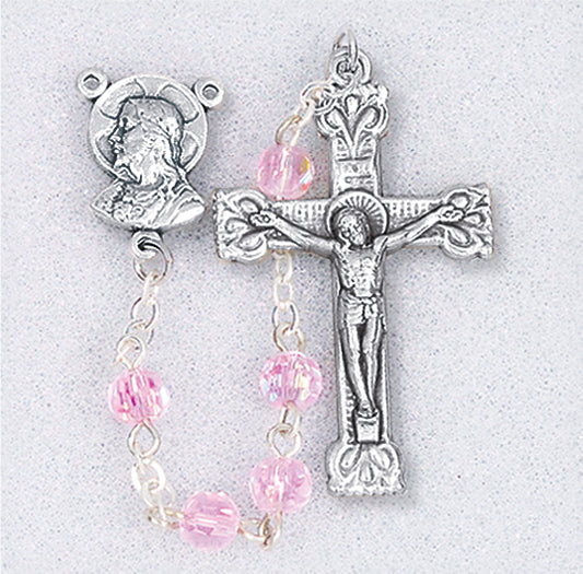Light Rose Aurora Borealis Rosary