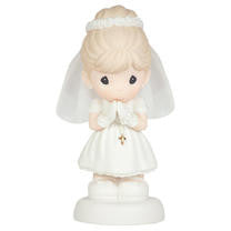Precious Moments Communion Figurine | May His Light Shine in Your Heart Today & Always | Blonde Hair Girl | First Holy C Precious Moments Communion Bisque Porcelain Figurine, Blonde Hair Boy, One  Size : : Home \u0026 Kitchen