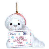 Precious Moments 2012 Dated Ornament "Sealed With A Kiss"