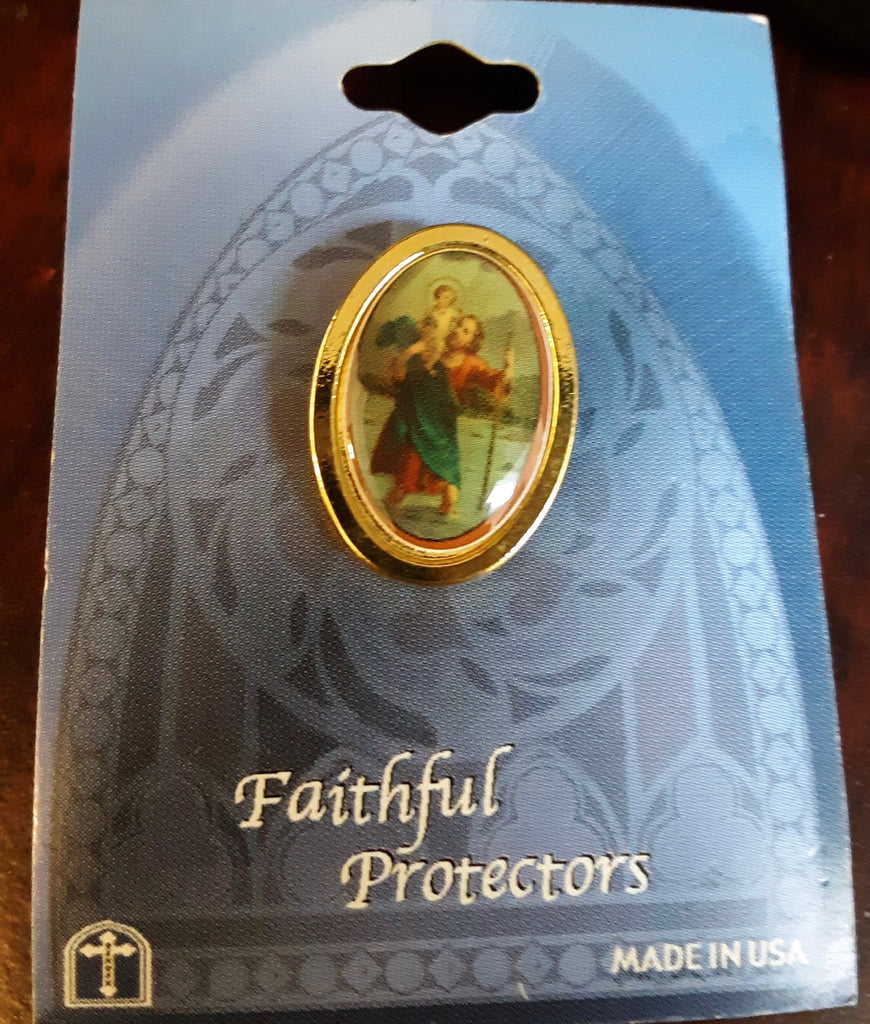 St Christopher Lapel Pin