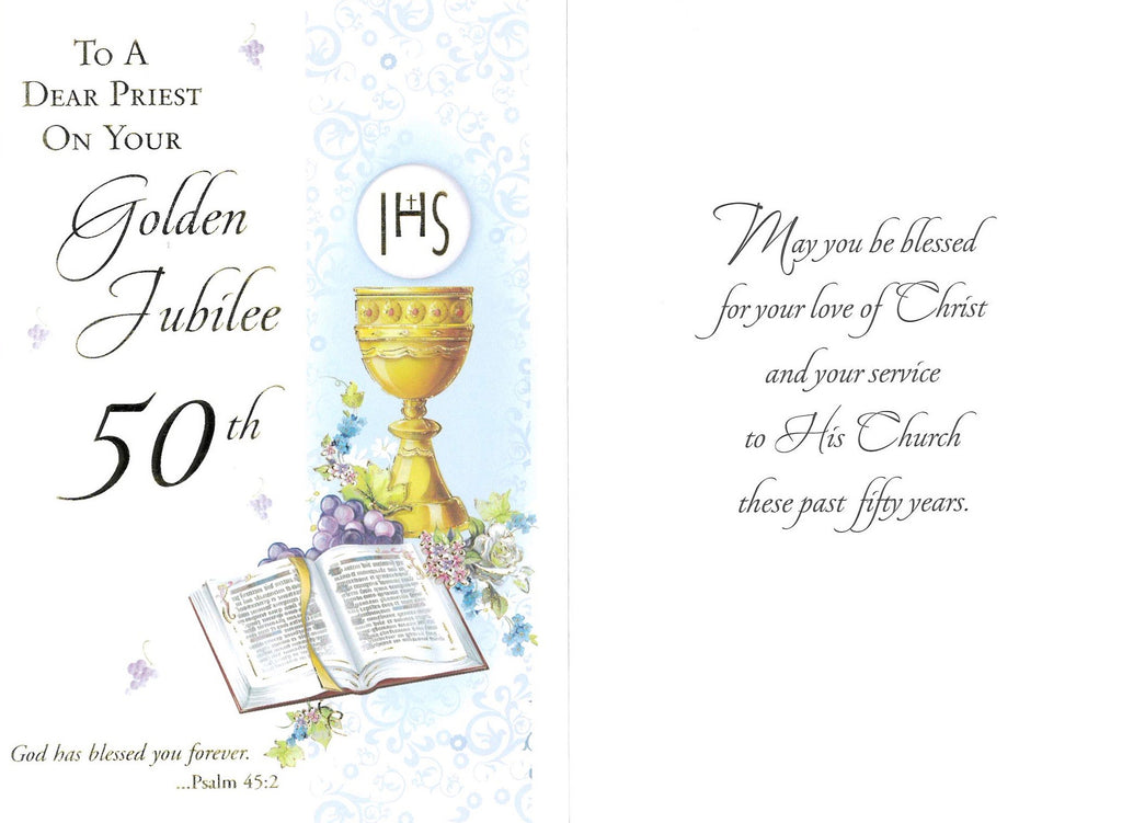 Golden/50th Jubilee Card-Priest