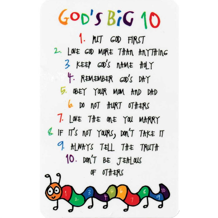 God's Big 10 Laminated Pocket Card