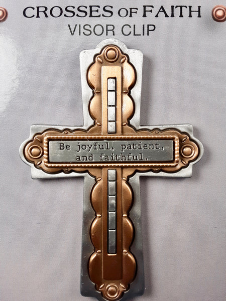 Cross of Faith Visor Clip - Assorted Inscriptions