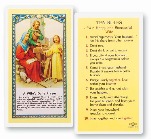 Ten Rules for a Happy and Successful Wife LPC