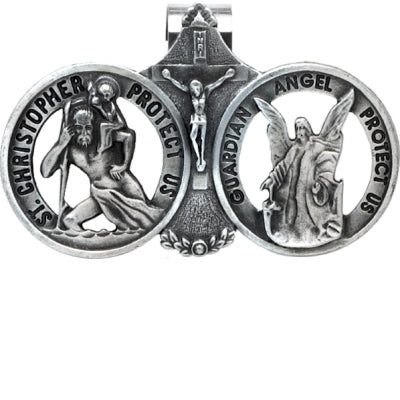 St Christopher/Guardian Angel Visor Clip