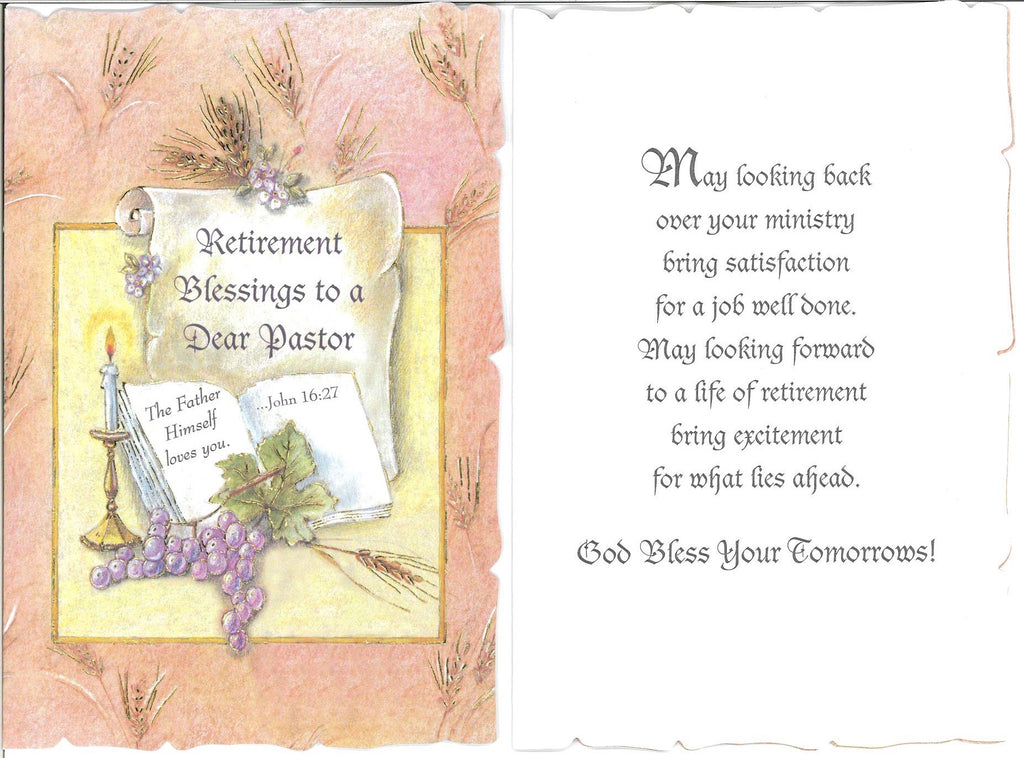 Pastor Retirement Card