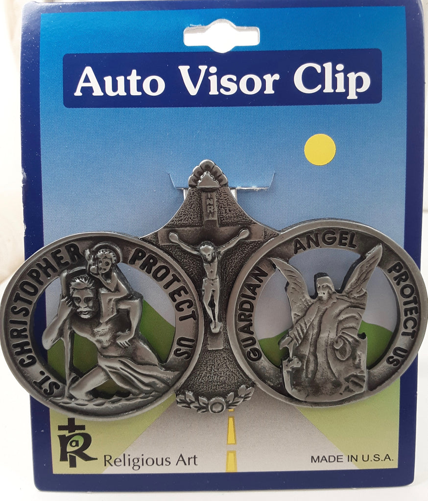 St Christopher/Guardian Angel Visor Clip