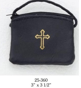 Small Black Leather Burse