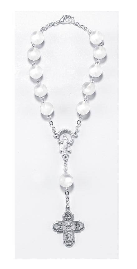 White Auto Rosary