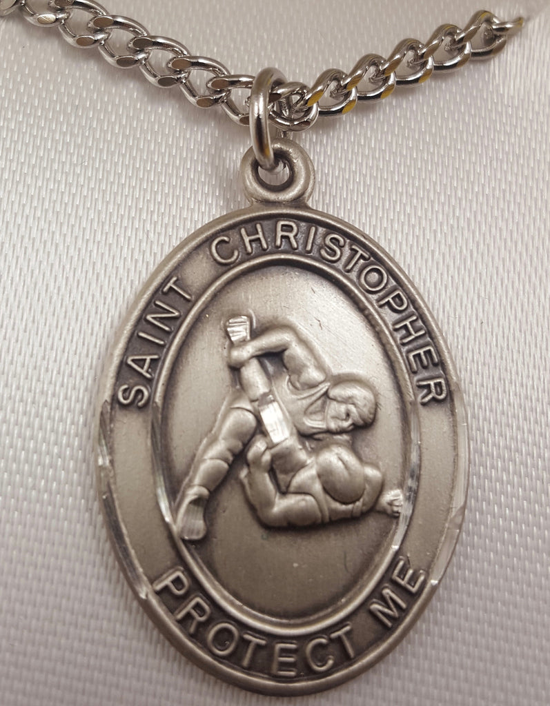 Sterling St Christopher Wrestling Sports Medal