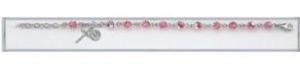 Swarovski Crystal Pink Round Rosary Bracelet