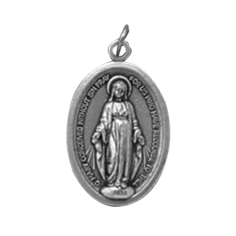 Miraculous Medal oxidized medal
