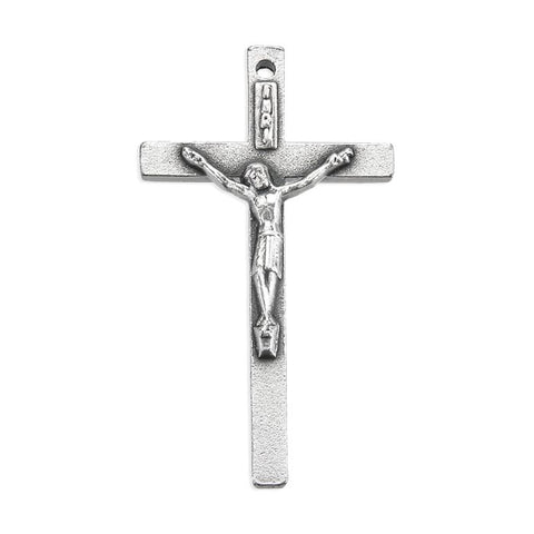 Antiqued Silver Oxidized Crucifix