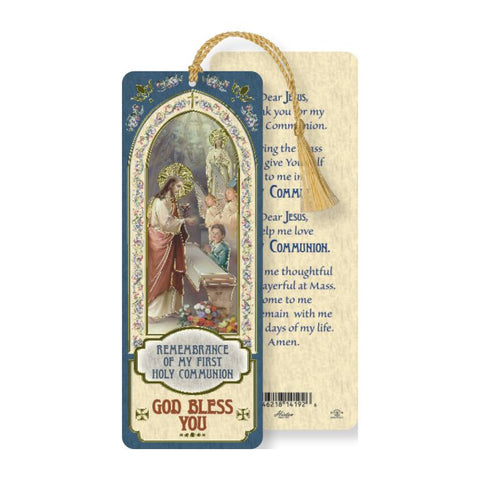 First Communion Laminated Bookmark with Tassel