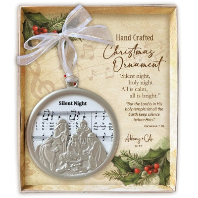 Sheet Music Ornament on Ribbon