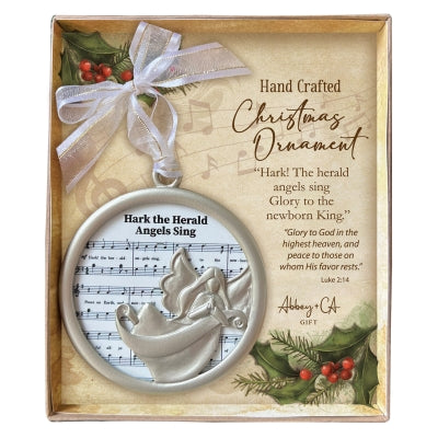 Sheet Music Ornament on Ribbon