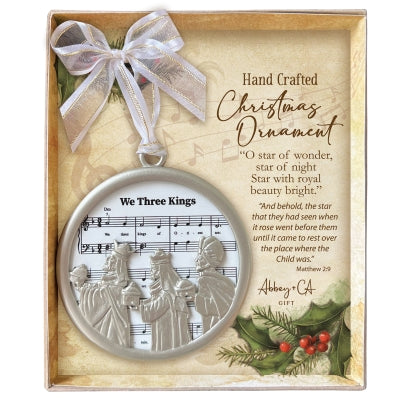 Sheet Music Ornament on Ribbon