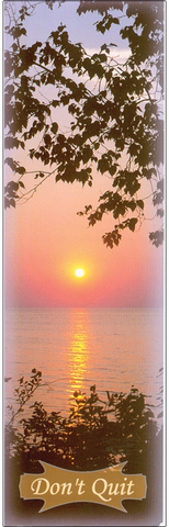 Don't Quit laminated bookmark with tassel