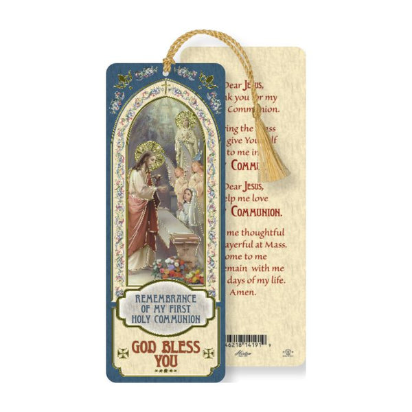 First Communion Laminated Bookmark with Tassel