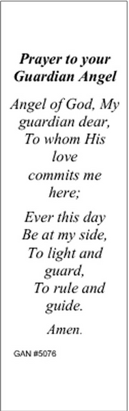 Guardian Angel laminated bookmark with tassel