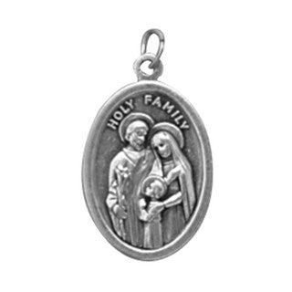 Holy Family - Holy Spirit oxidized medal