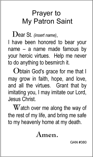 Prayer to my Patron Saint lpc