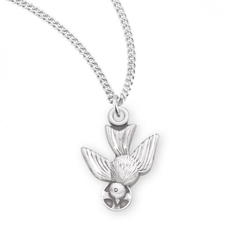 Sterling Silver Holy Spirit  Medal w/Chain