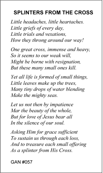 Splinters from the Cross lpc