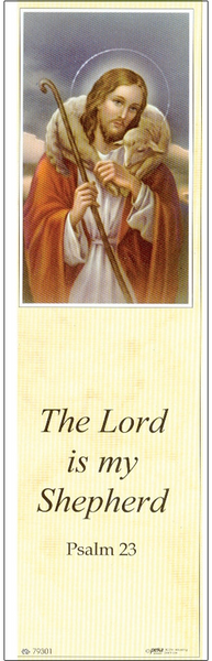 The Lord is my Shepherd / Psalm 23 laminated bookmark with tassel