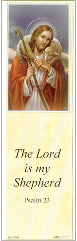 The Lord is my Shepherd / Psalm 23 laminated bookmark with tassel