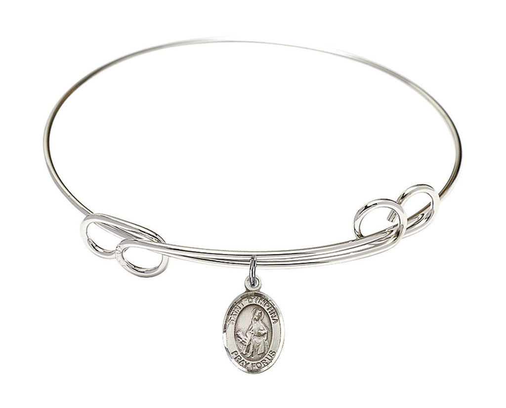 St Dymphna Double Loop Bangle Bracelet