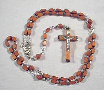 Wooden Bead Rosary.
