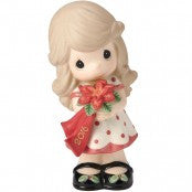 Precious Moments 2016  Dated "Wishing Your A Beautiful Christmas" Figurine