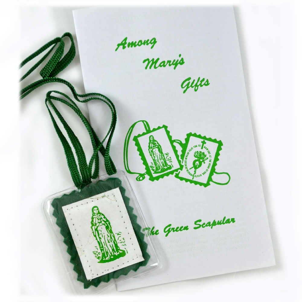 Green Scapular with Pamphlet