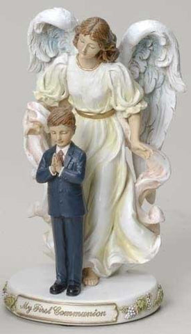 Joseph's Studio Communion Boy with Guardian Angel Statue