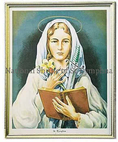 8X10 Color Print Of St. Dymphna Statues Pictures And Plaques