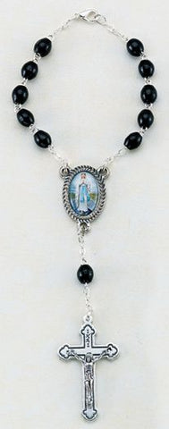 Our Lady of the Highway Black Auto Rosary