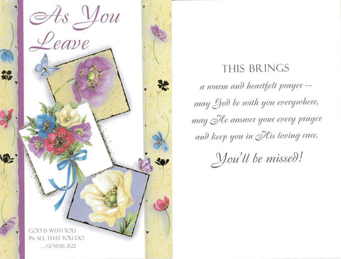 As You Leave Card
