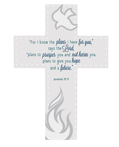 "For I Know The Plans"  12" Wood Cross