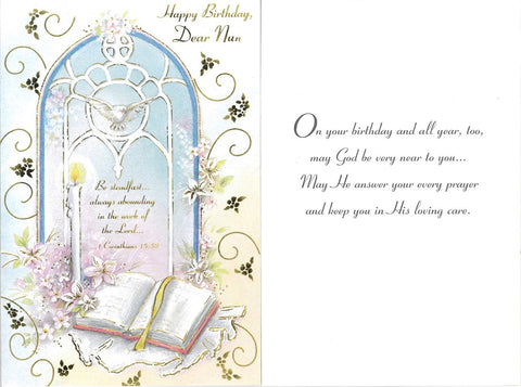 Birthday Card - Nun