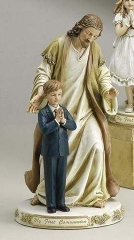 Joseph's Studio~First Communion Boy with Jesus Figurine
