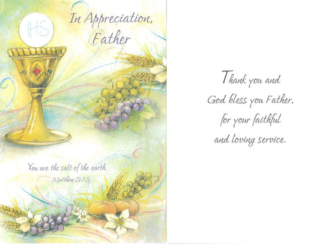 Priest/Pastor Appreciation Card