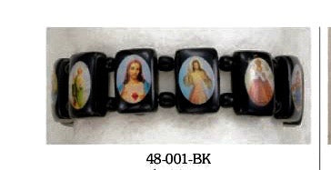 Large Saints Bracelet-Black