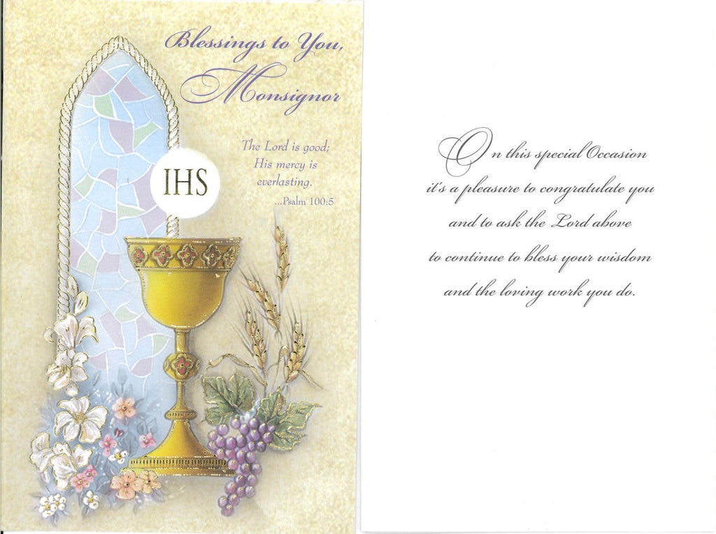 Monsignor Blessings Card