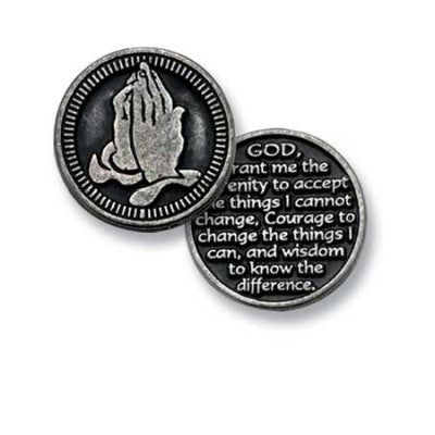 Praying Hands/Serenity Prayer Pocket Token