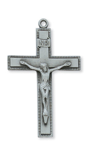 Pewter Crucifix On 24" Chain