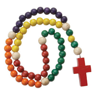 Baby Large Bead Wood Rosary