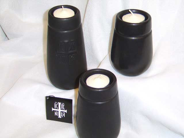 Black Candle Stand Set