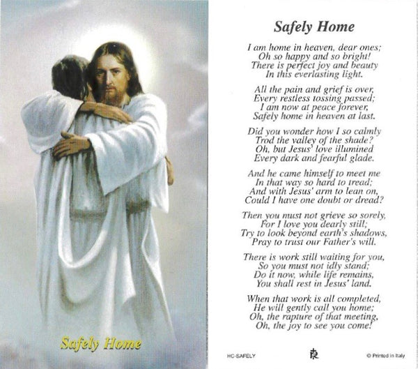 Safely Home Prayer Card