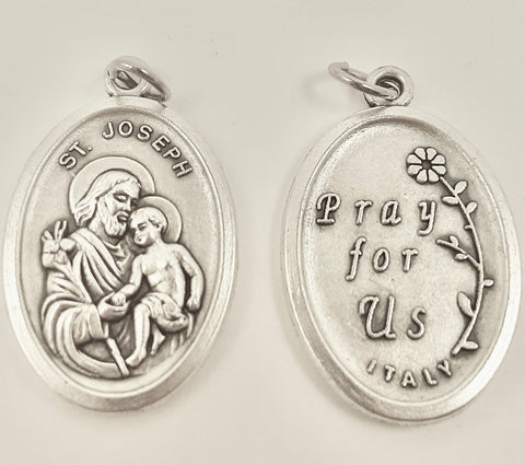 St Joseph Oxidized Medal